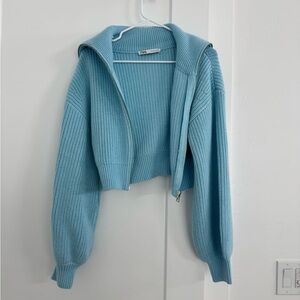 Zara Women's Light Blue Cardigan